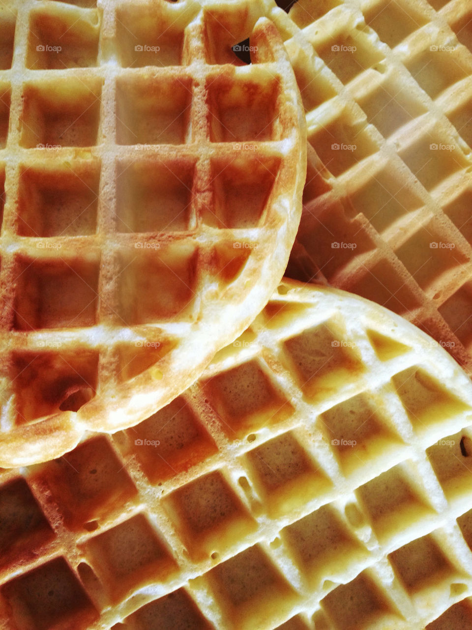 Freshly- made waffles