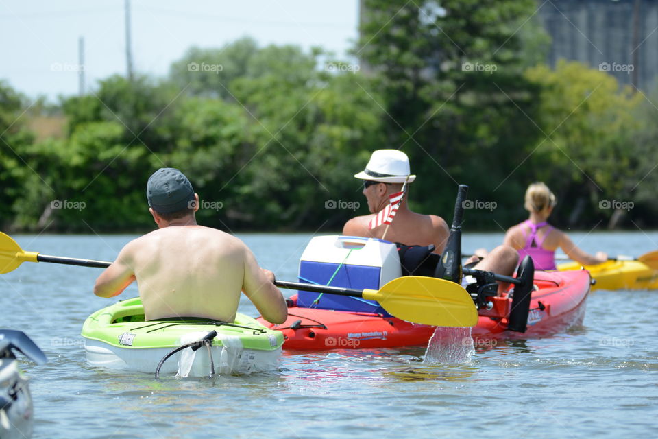 kayakers