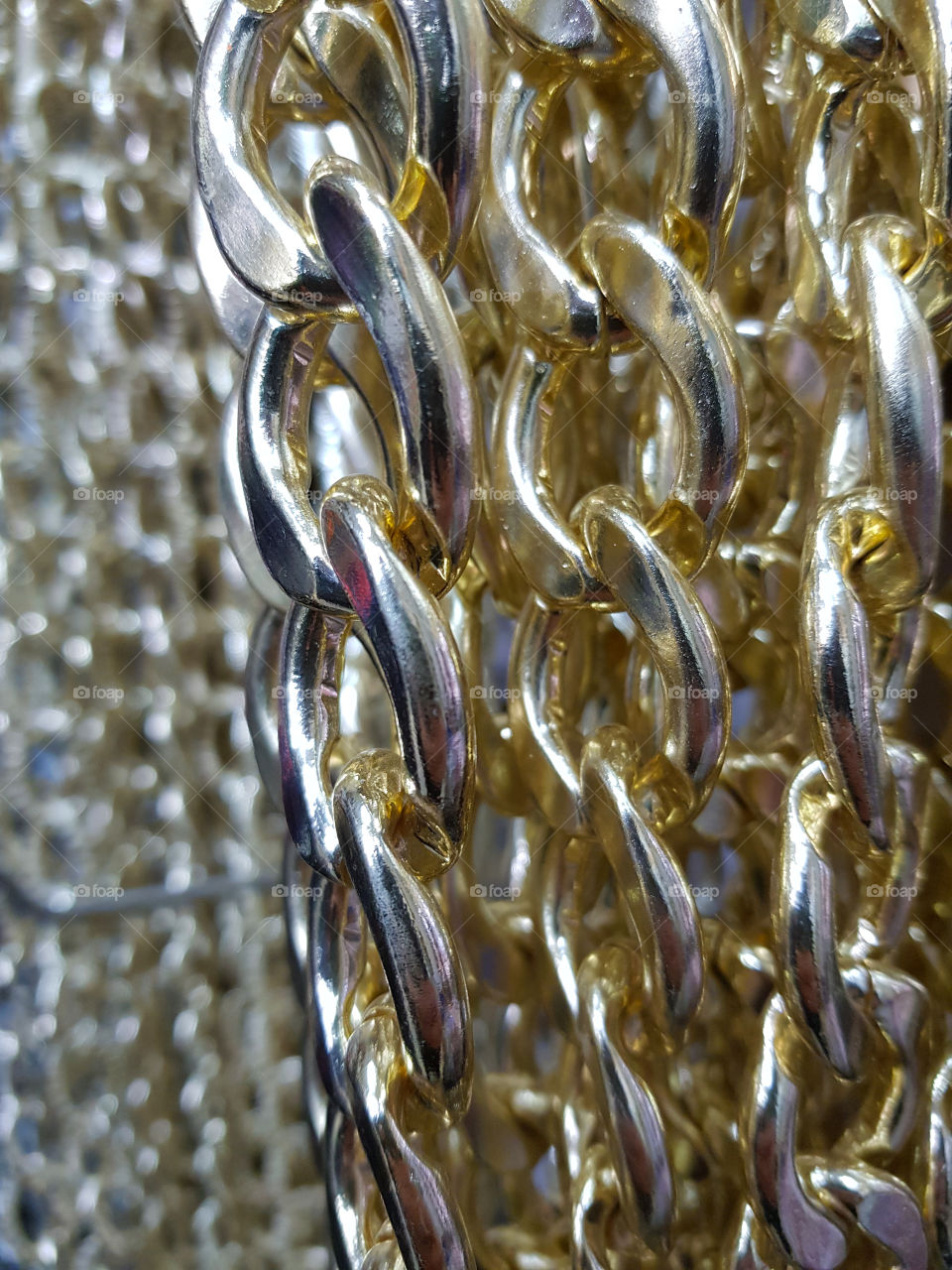 gold chains background. close up
