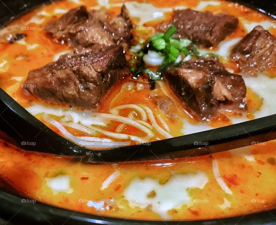 Spicy beef ramen