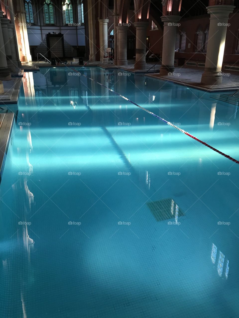 Swimming pool in a converted chirch