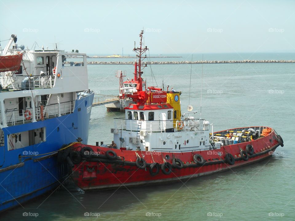 boats on a sea