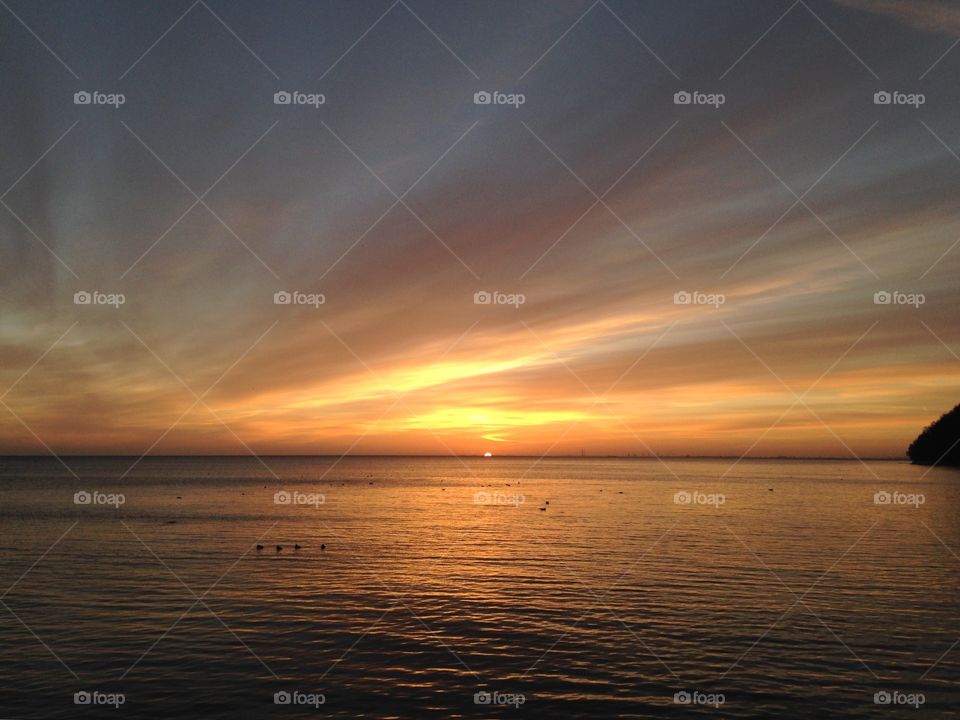 Sunset, Dawn, Water, Sun, Dusk