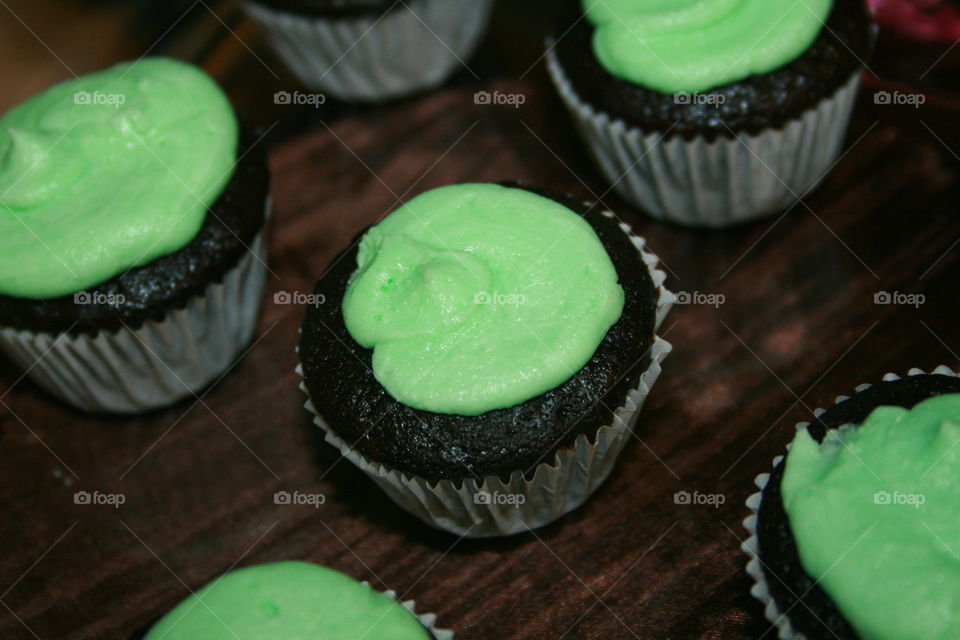 Chocolate Mint Cupcakes 