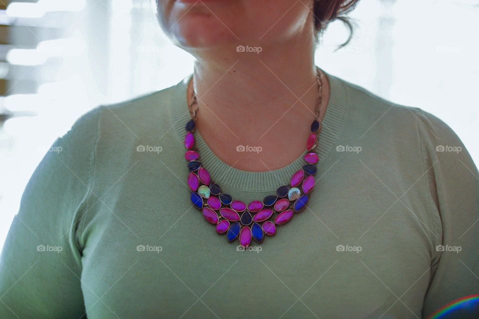 Pink and purpule necklace