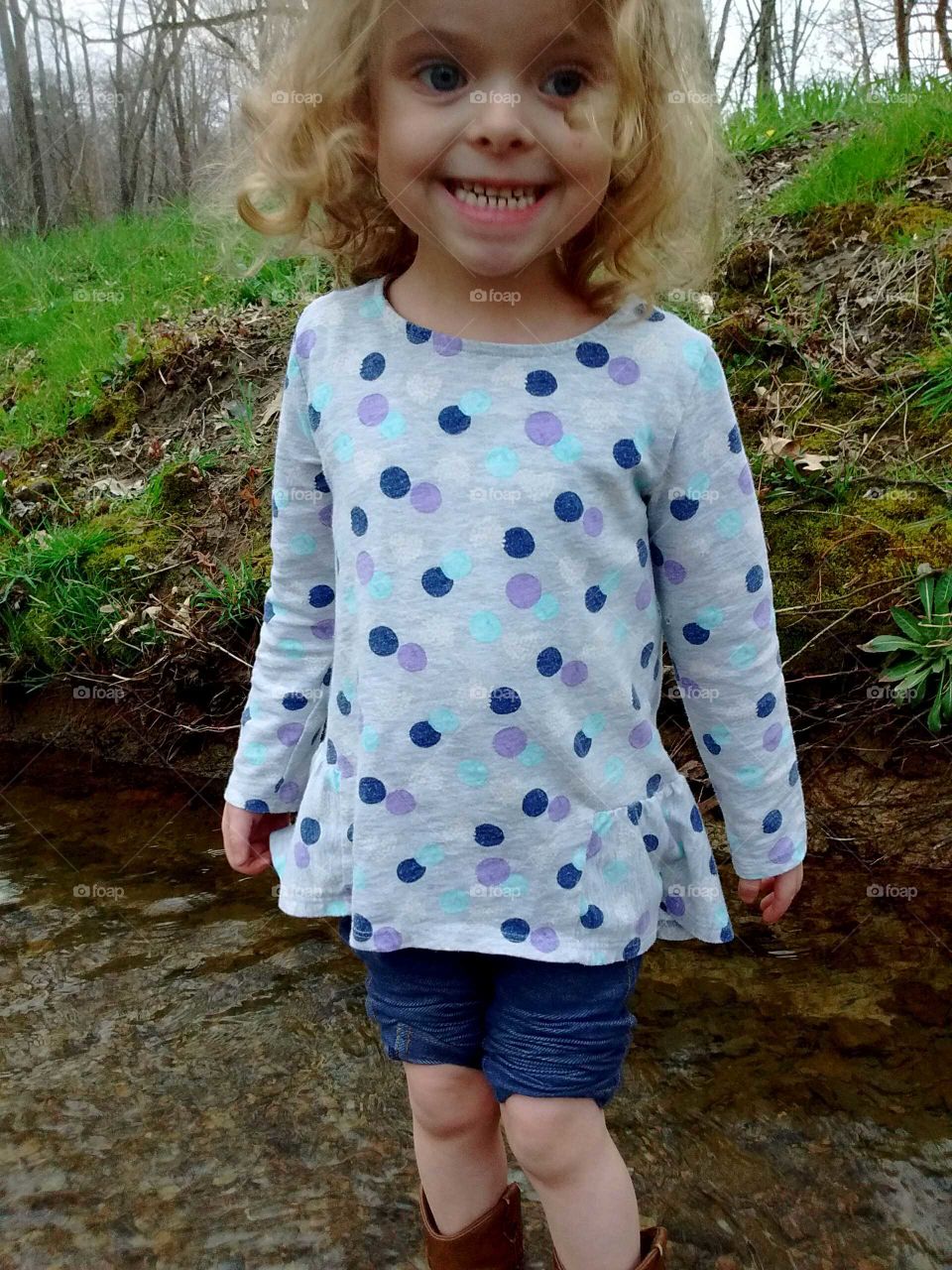Child in creek