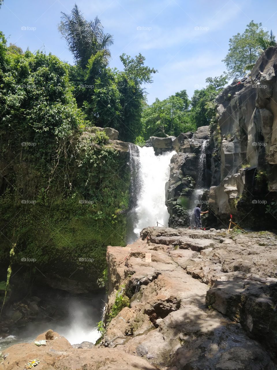 Taking shower on peak summer is Most Blissful Moments and must to stay healthy while hitchhiking and trekking on forest walk