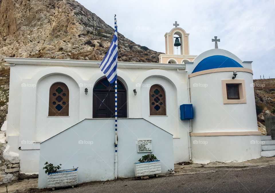 Small greek church. 