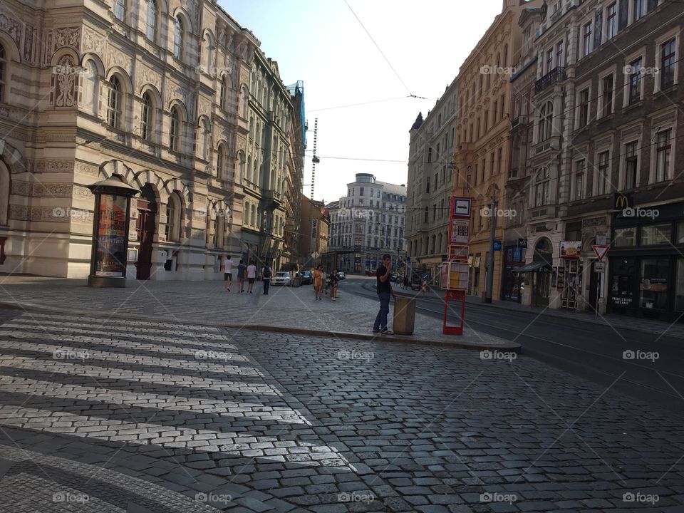 The streets of Prague 
