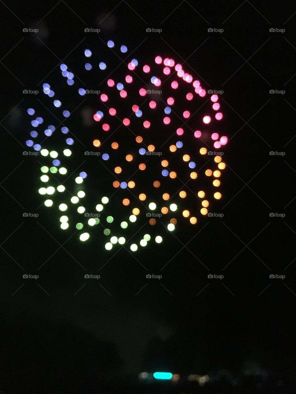 Multicolored Fireworks 