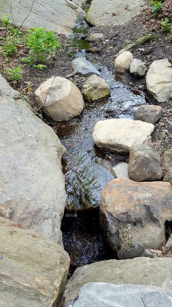 stream of water flowing