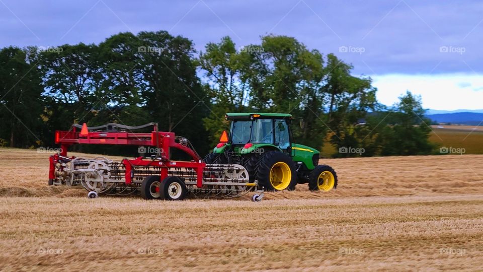 Baling the first crop of Hay this summer