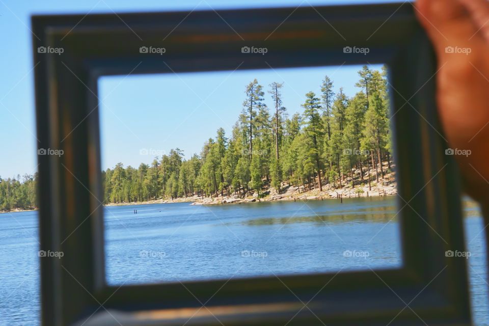 Framed Lake View