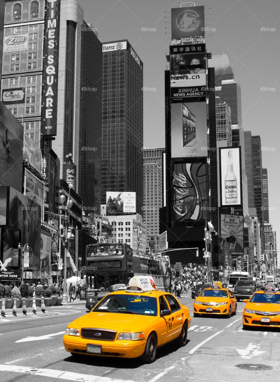 Times Square taxis