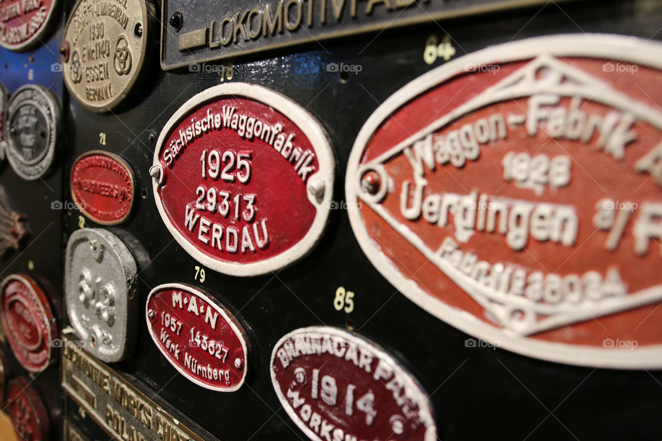 Vintage number plates