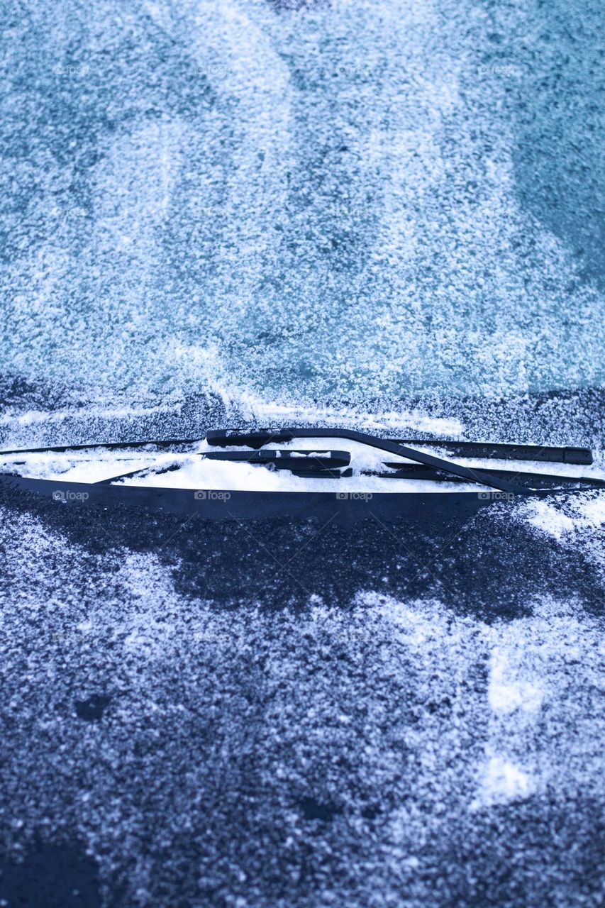 Frozen car.