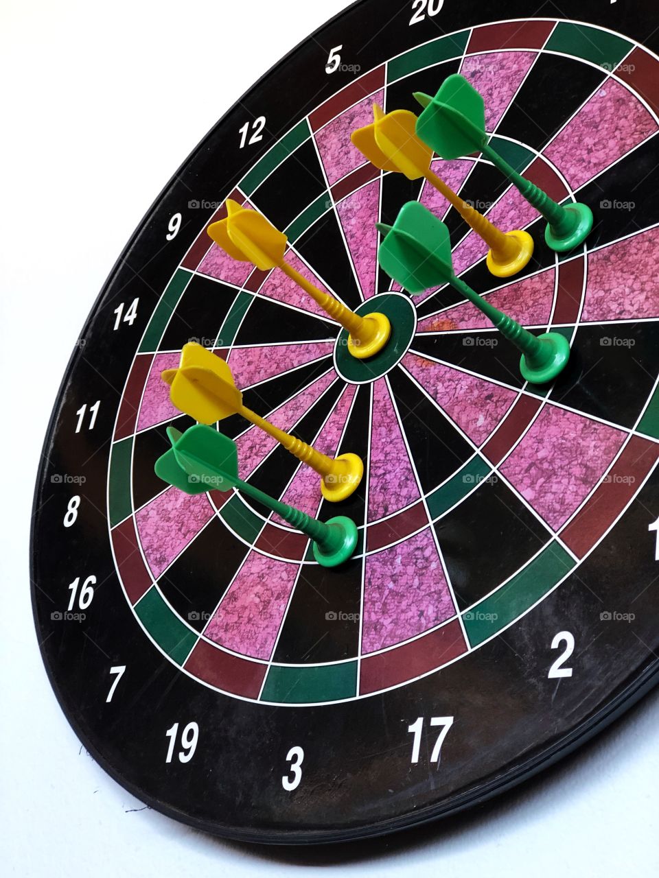 A magnetic dart board... A game full of circles, and the big challenge to get to the smallest one. Lots of fun!