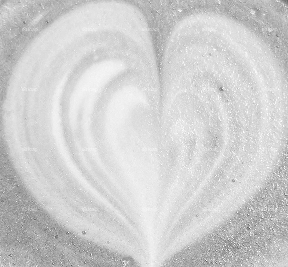 Heart in coffee