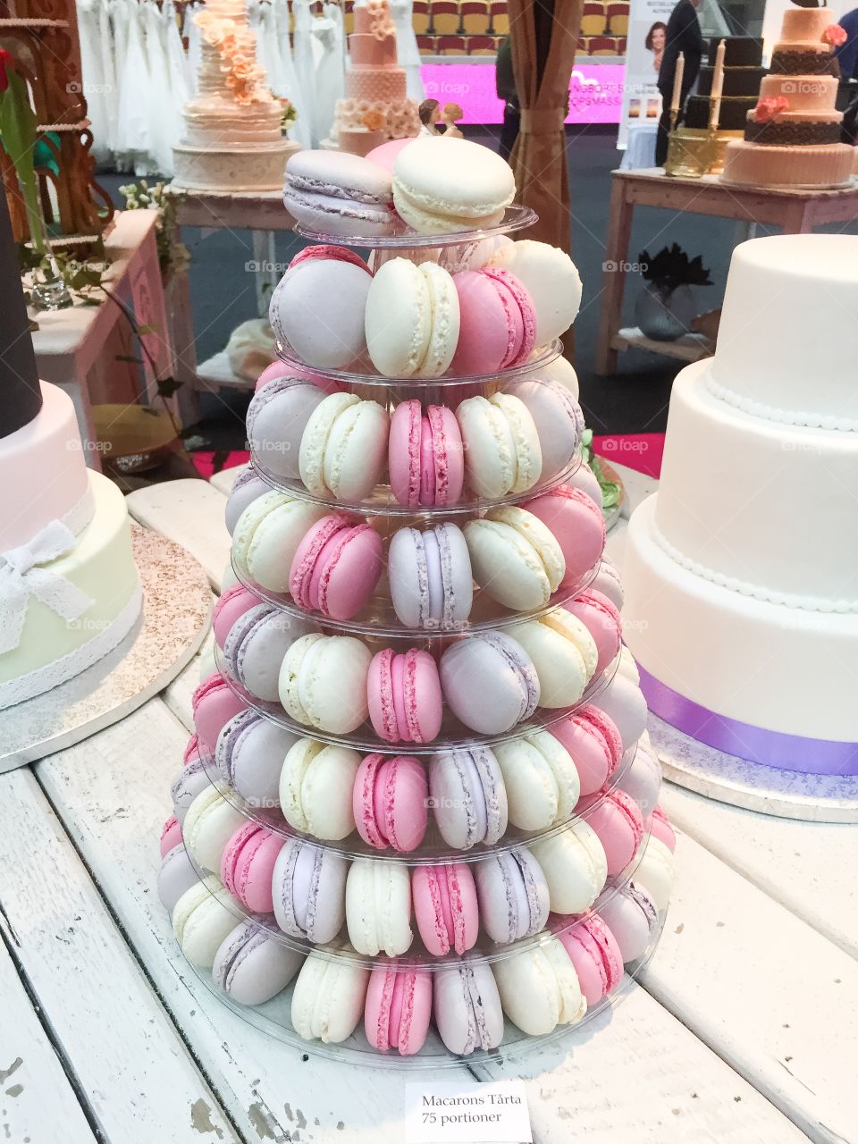 Macarons on a wedding fair.