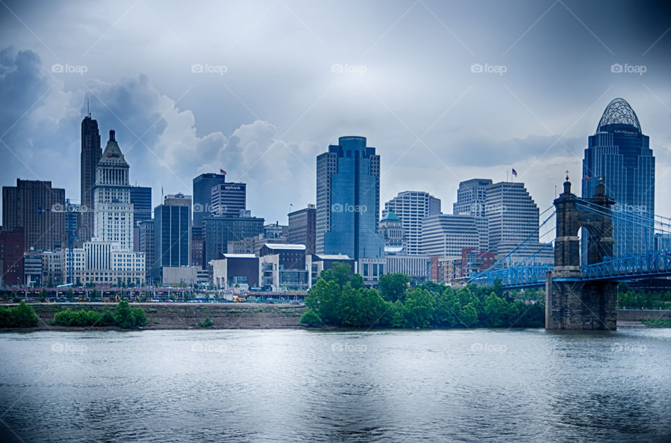 Cincinnati ohio city skyline