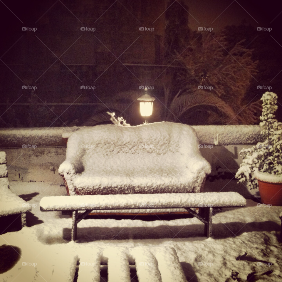 snow white sofa rooftop by barkai