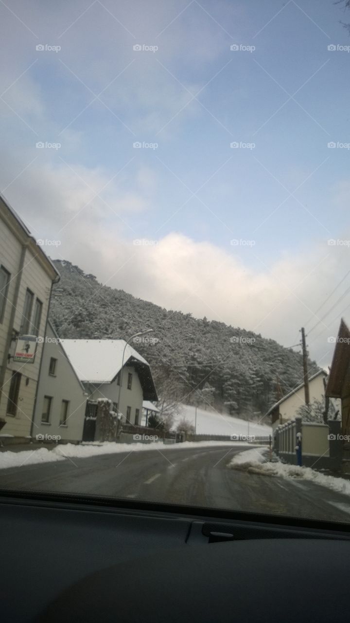 Winter in Austria mountains