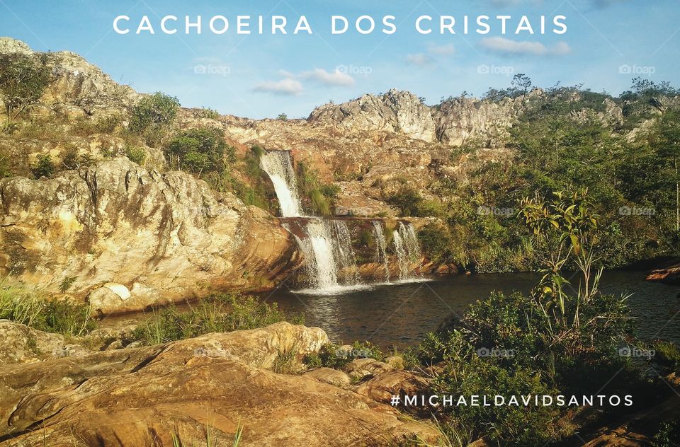 Waterfall Cachoeira Diamantina Brazil