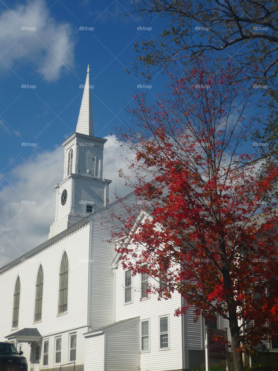 church in the fall