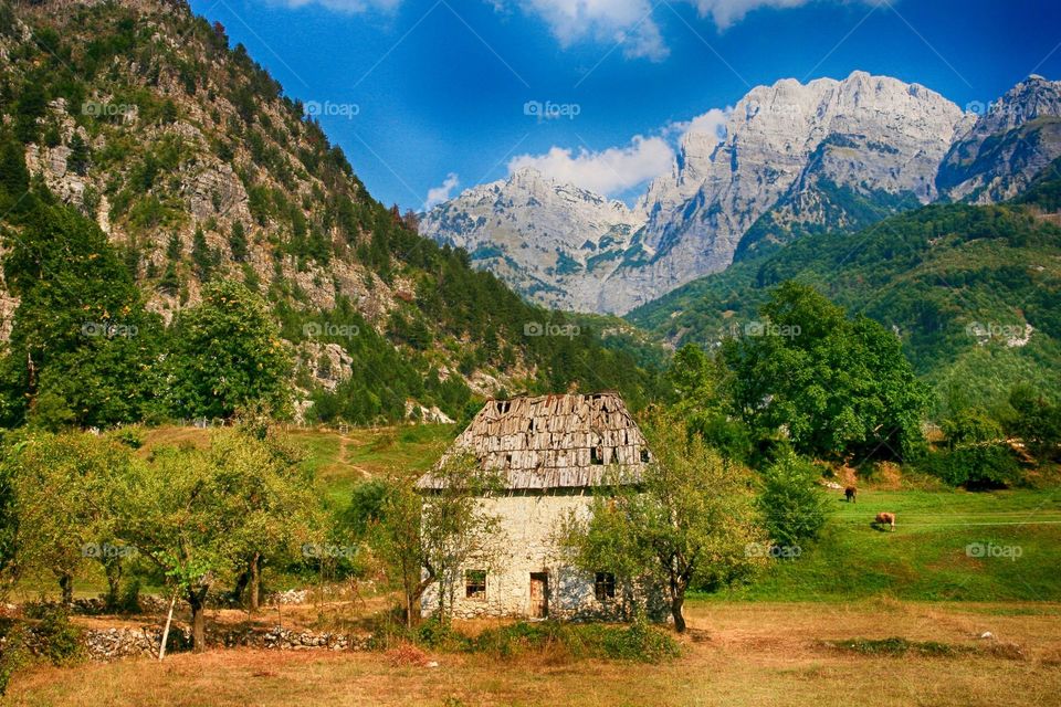 accursed mountains on the border between Montenegro And Albania