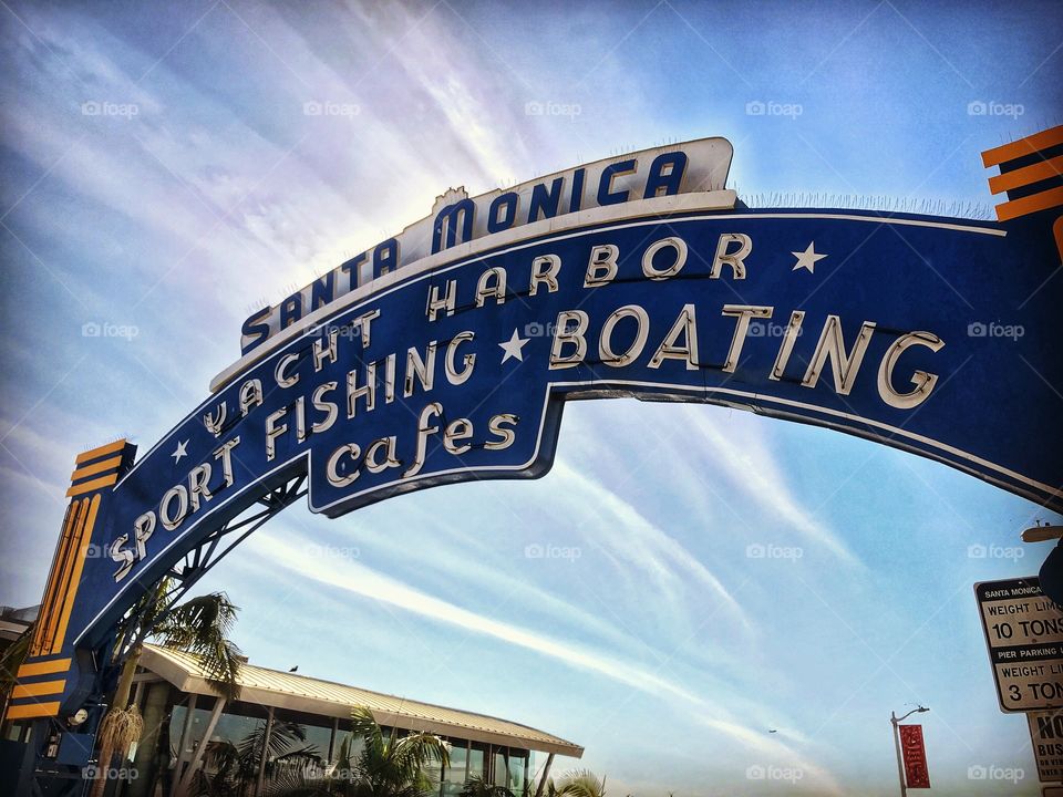 Santa Monica Pier Entrance Sign