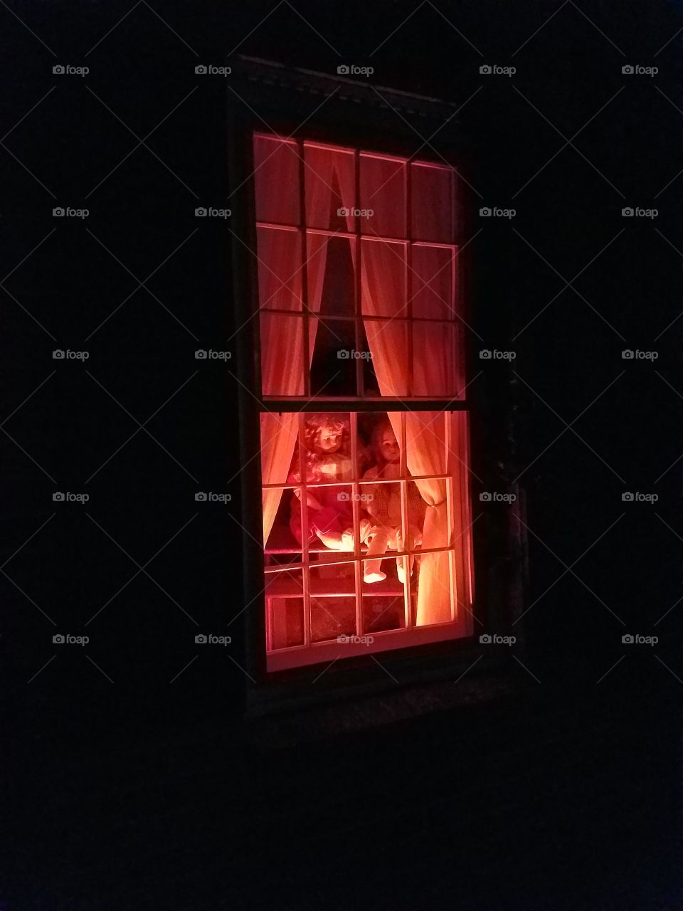 approaching the house at night