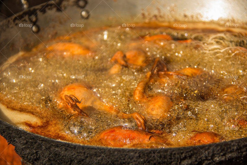 Freshly fried bird is another one of the street food specialties you might find in Cambodia 