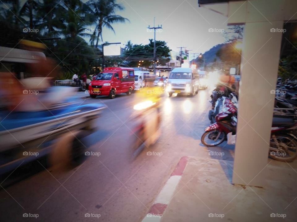 Busy Phuket traffic 