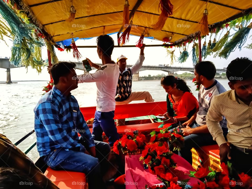 Beautiful boating awesome image india in river