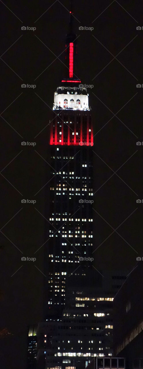 lights empire state building nyc by delvec