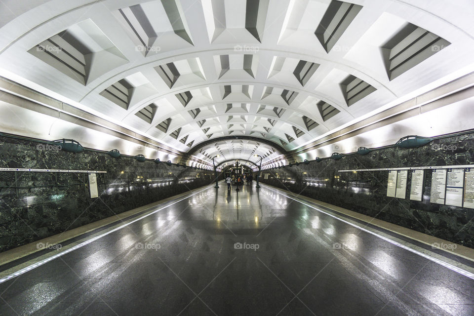 Moscow Metro Station is one of designed in the era of Stalin's Empire style