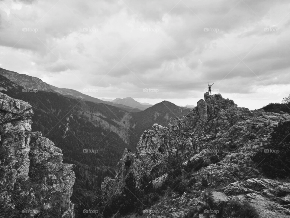 Mountain, silence and peace, this time in black and whitw