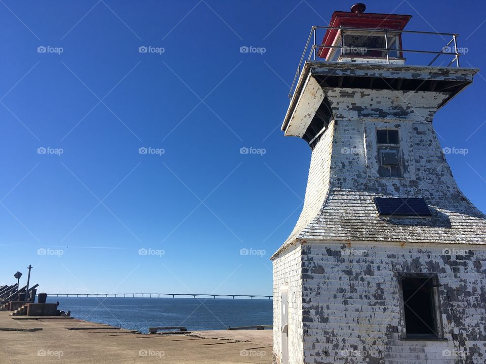 Abandoned Lighthouse in Cape Tourmentine, New Brunswick, Canada 