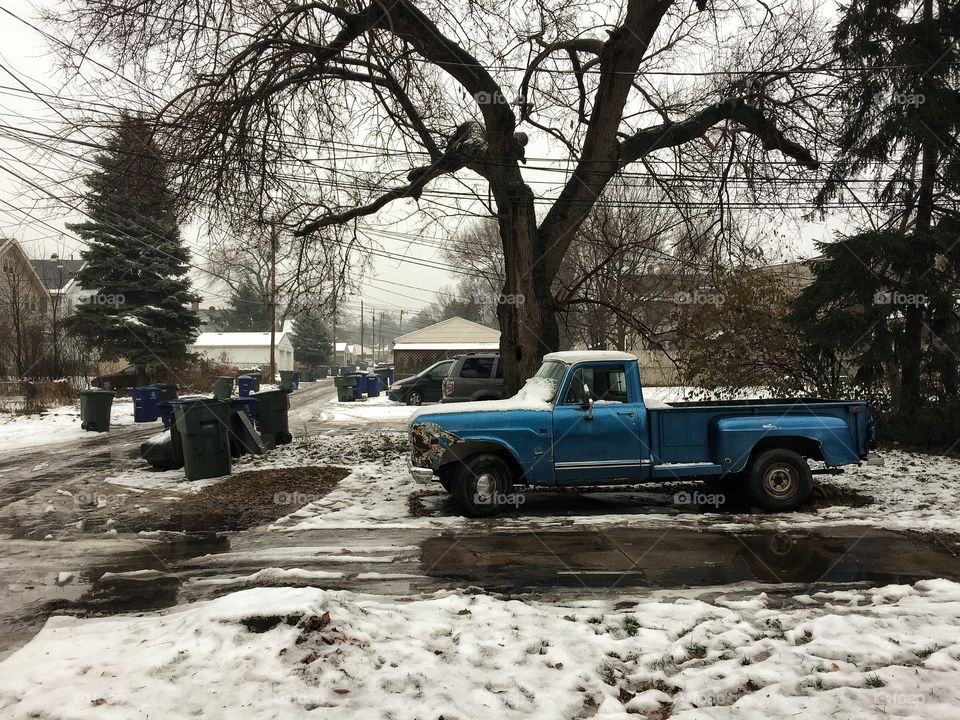 Old blue truck