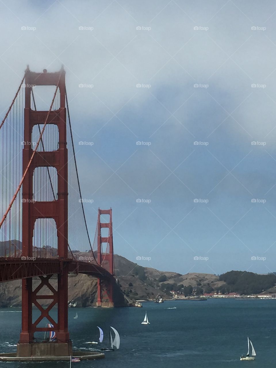 Golden gate bridge in the darkness