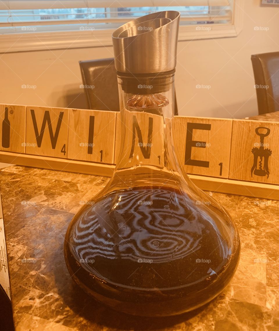 Decanter of wine 