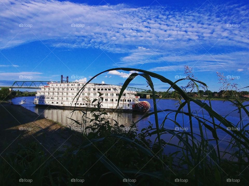 The Queen of the Mississippi docked in Marietta, OH