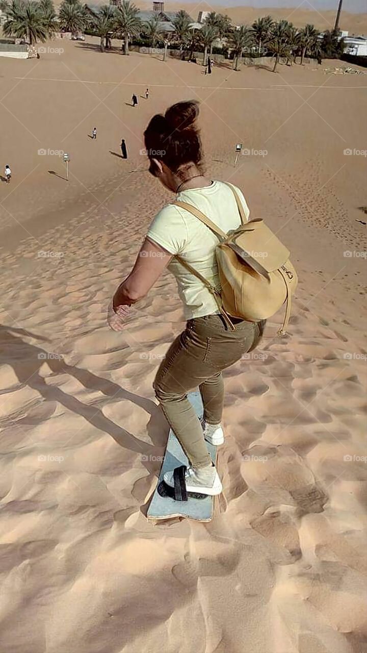 Enjoying on Emirates desert