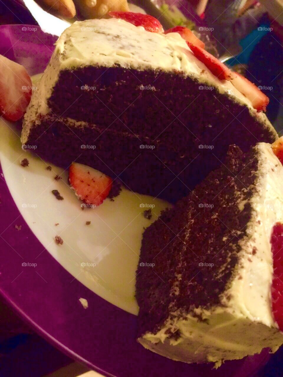 Home baked chocolate cake 