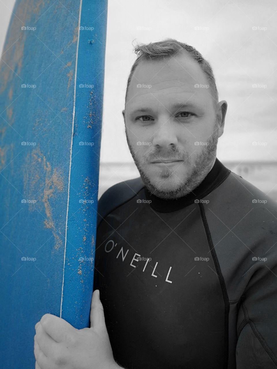 Colour Pop portrait of my husband going surfing