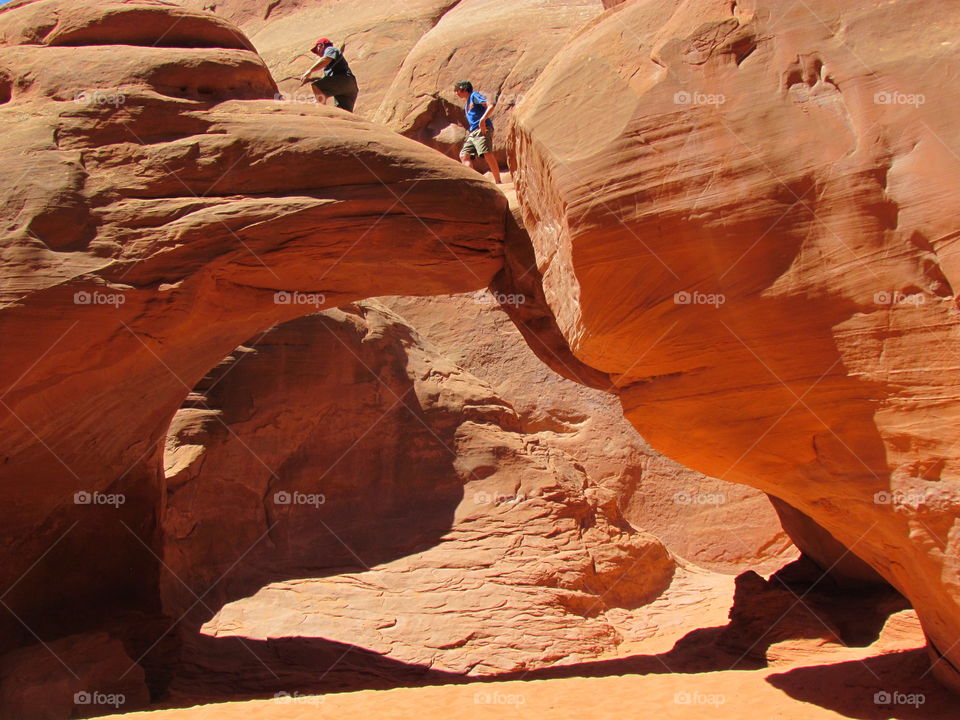 Climbing in Arches