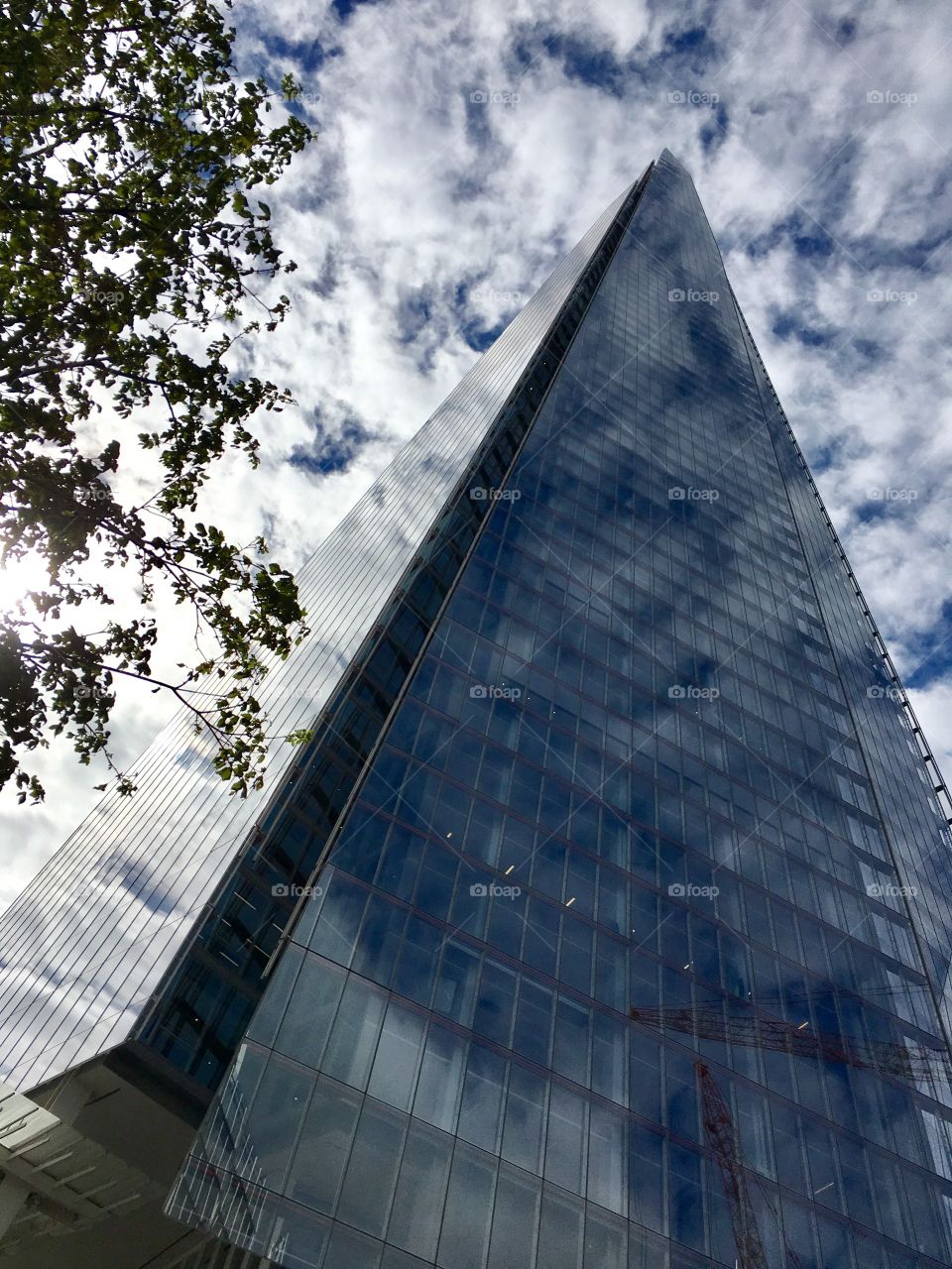 The Shard on a cloudy day. London. 2017. 