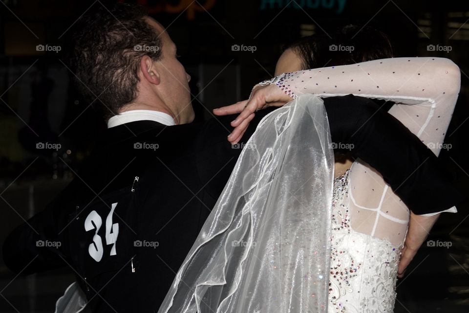 Couple Dancing  In A Dance Contest