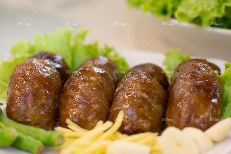 East sausage Thailand food