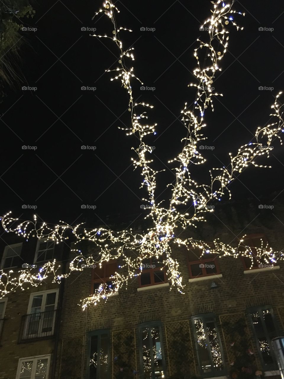An example of the gorgeous Christmas lights over a London street